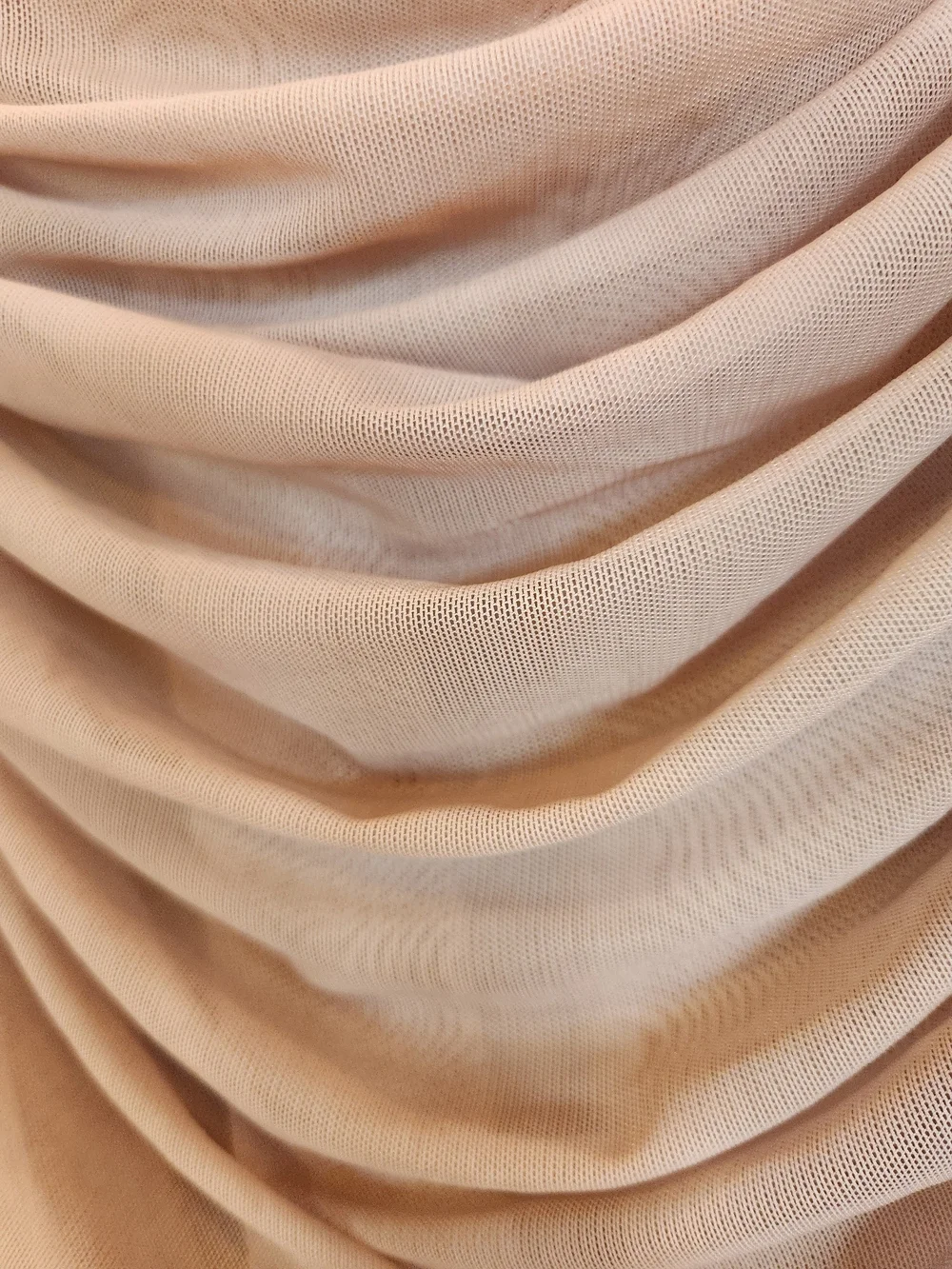 Aritzia Babaton Fabian Luxor Ruched Bodycon Dress Tan/Clay Mask Size 6 Mesh - Picture 7 of 12